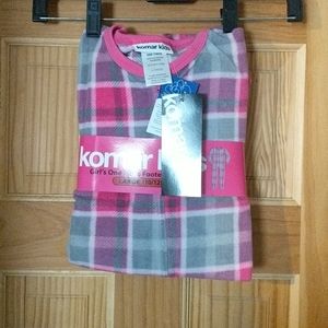 Girls Komar Kids 10/12 L one piece footed pajama